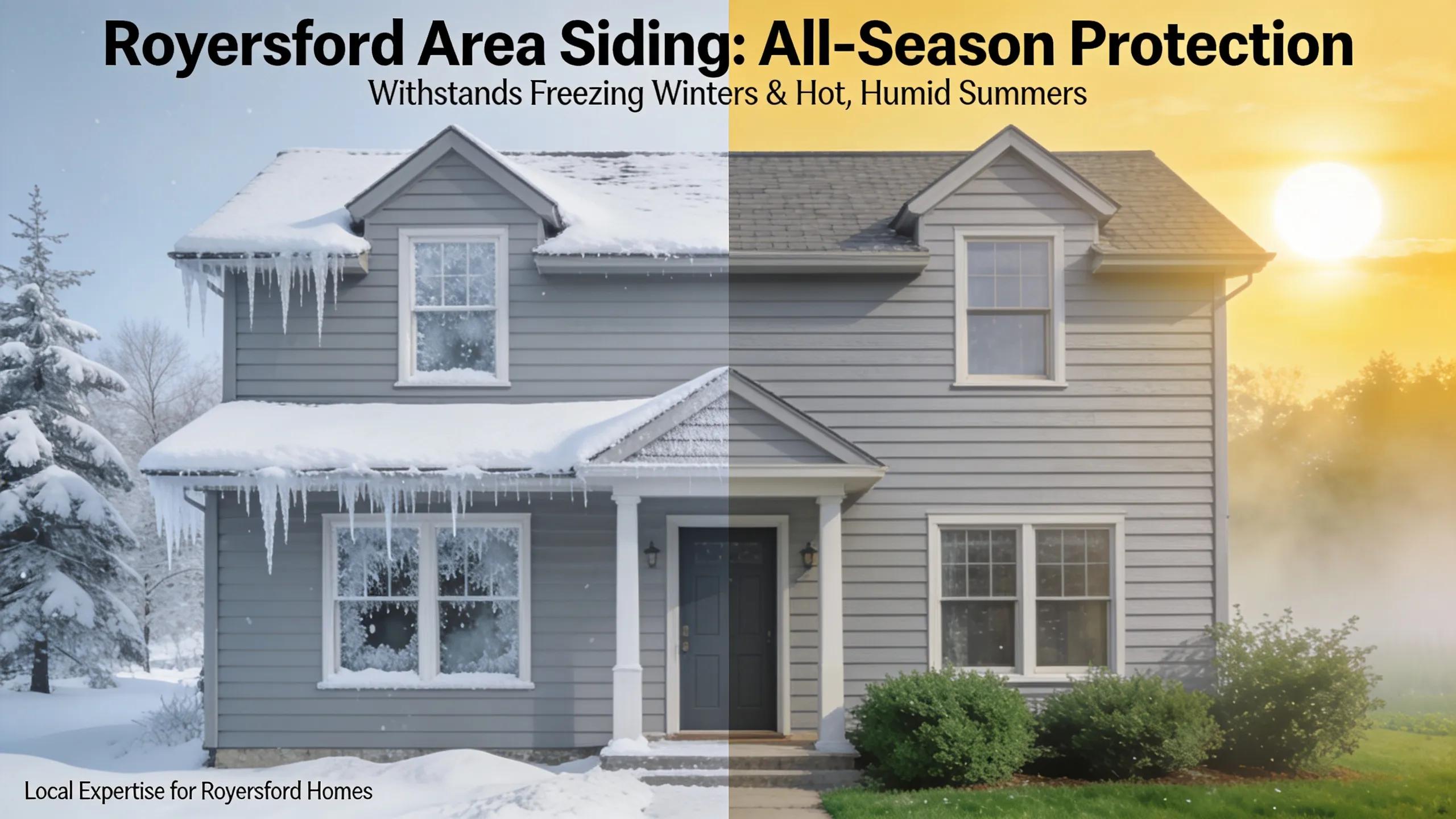 Siding in the Royersford area must handle everything from freezing winters to hot, humid summers