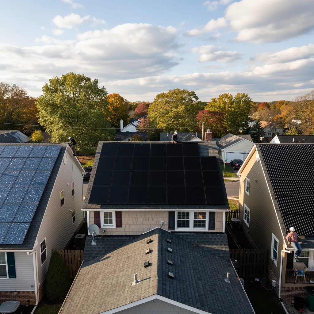Solar panel efficiency measures how much sunlight energy a cell converts into usable electricity.; Most